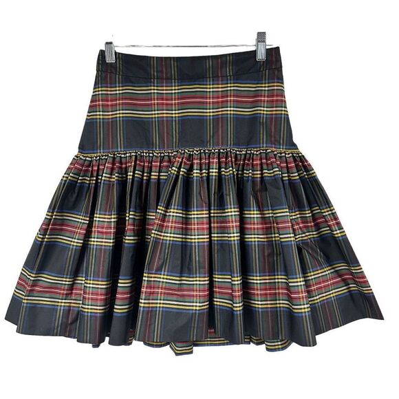 J. Crew Taffeta Skirt in Stewart Plaid Womens Size 000 - Picture 2 of 10